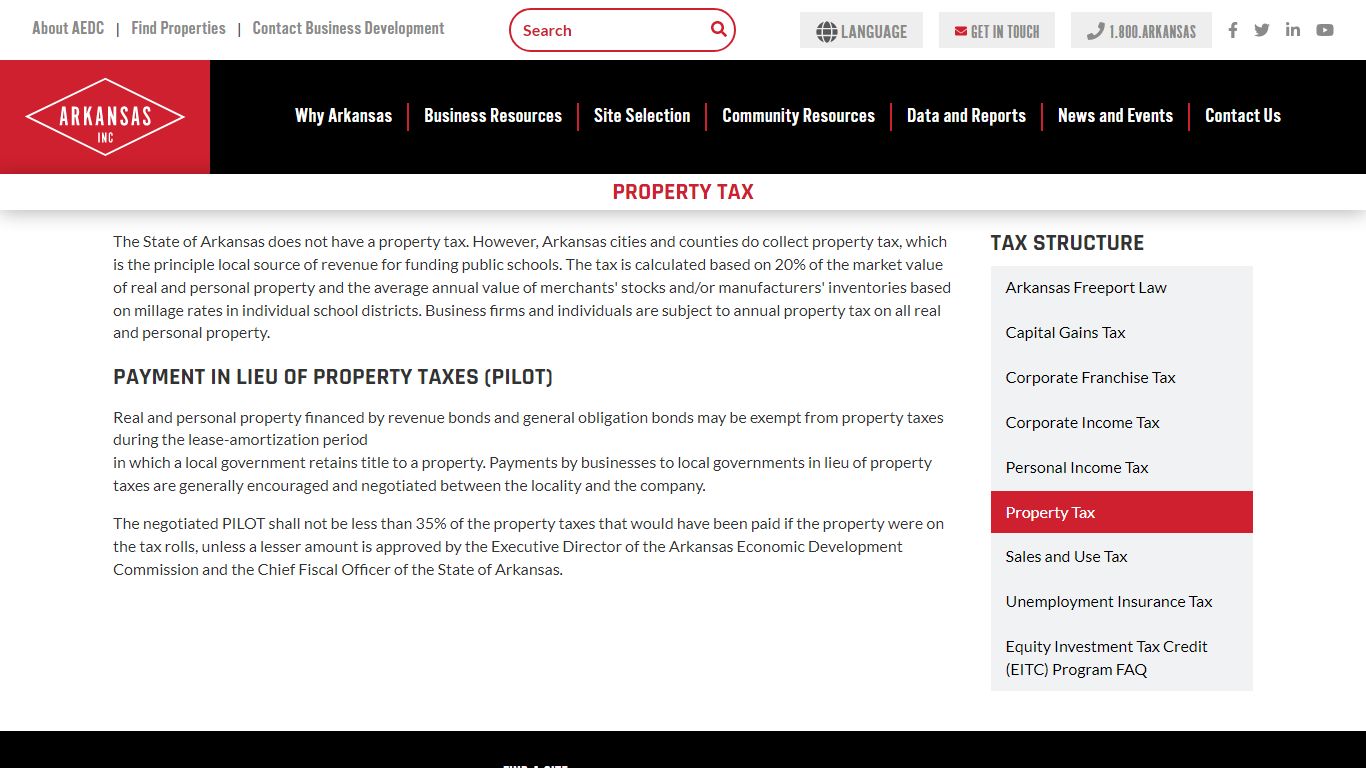 Property Tax Rates in Arkansas | AEDC